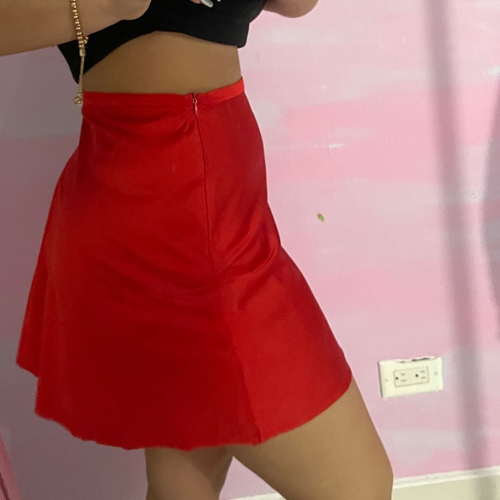 red silk skirt😍❤️ - Picture 2 of 2